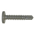 Self-Drilling Screw, #10 x 1 in, Gray Spex Steel Pan Head Combination Phillips/Square Drive, 500 PK