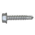 Self-Drilling Screw, #10 x 1 in, Climaseal Steel Flange Hex Head External Hex Drive, 500 PK