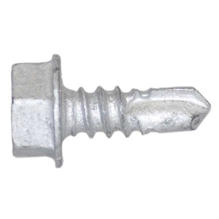 Self-Drilling Screw, #10 x 1/2 in, Climaseal Steel Flange Hex Head External Hex Drive, 500 PK