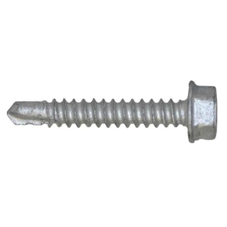 Self-Drilling Screw, #10 x 1-1/2 in, Climaseal Steel Flange Hex Head External Hex Drive, 500 PK