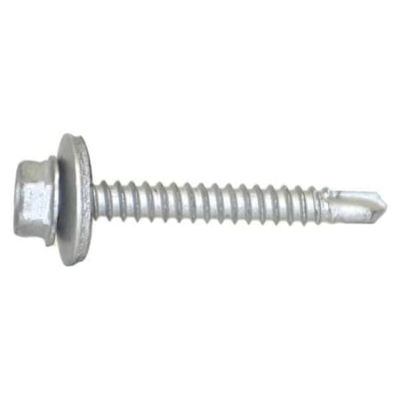 Self-Drilling Screw, #10 x 1-1/2 in, Climaseal Steel Flange Hex Head Hex Drive, 250 PK