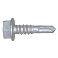 Self-Drilling Screw, #10 x 3/4 in, Climaseal Steel Flange Hex Head External Hex Drive, 500 PK