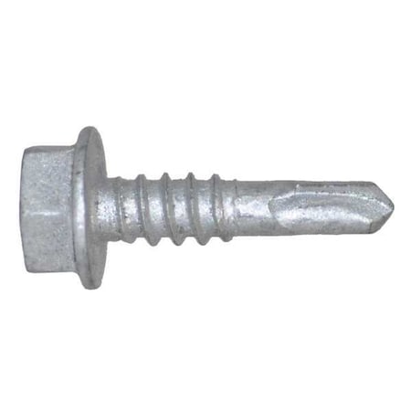 Self-Drilling Screw, #10 x 3/4 in, Climaseal Steel Flange Hex Head External Hex Drive, 500 PK