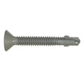 Self-Drilling Screw, #10 x 1-7/16 in, Climaseal Steel Flat Head Phillips Drive, 500 PK