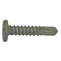 Self-Drilling Screw, #12 x 1 in, Gray Spex Steel Pan Head Combination Phillips/Square Drive, 500 PK