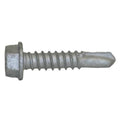 Self-Drilling Screw, #12 x 1 in, Climaseal Steel Flange Hex Head External Hex Drive, 500 PK