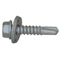 Self-Drilling Screw, #12 x 1 in, Climaseal Steel Flange Hex Head External Hex Drive, 250 PK