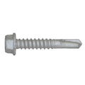 Self-Drilling Screw, #12 x 1-1/4 in, Climaseal Steel Flange Hex Head External Hex Drive, 500 PK
