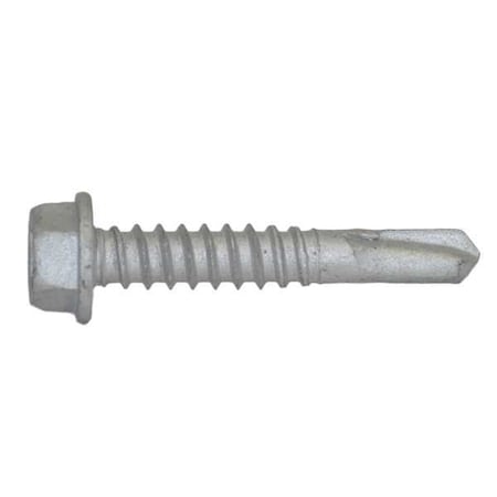 Self-Drilling Screw, #12 x 1-1/4 in, Climaseal Steel Flange Hex Head External Hex Drive, 500 PK