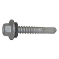 Self-Drilling Screw, #12 x 1-1/4 in, Climaseal Steel Flange Hex Head External Hex Drive, 250 PK
