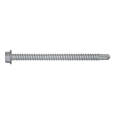 Self-Drilling Screw, #12 x 3 in, Climaseal Steel Flange Hex Head External Hex Drive, 100 PK