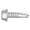 Self-Drilling Screw, #12 x 3/4 in, Climaseal Steel Flange Hex Head External Hex Drive, 500 PK