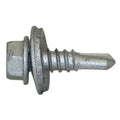 Self-Drilling Screw, #12 x 3/4 in, Climaseal Steel Flange Hex Head External Hex Drive, 500 PK