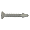 Self-Drilling Screw, No 12 x 1-5/8 in, Climaseal Steel Flat Head Phillips Drive, 250 PK