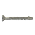Self-Drilling Screw, #12 x 2-1/4 in, Climaseal Steel Flat Head Phillips Drive, 250 PK