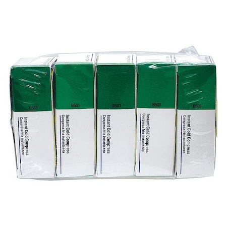 Instant Cold Pack, White, 4 x 5 In, PK5