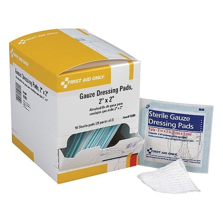 Gauze Pad, Sterile, 2 x 2 In, PK50
