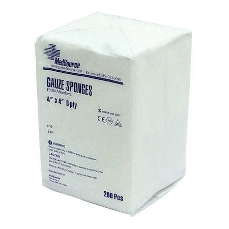 Gauze Pad, White, 4"L, 4"W, PK4000