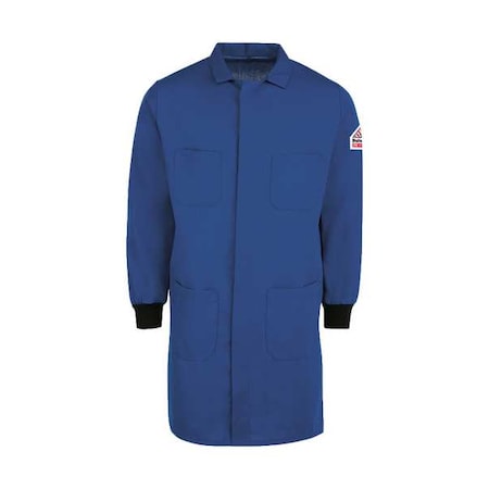 FR Lab Coat, 4.4 cal/sq cm, M, 4.5 oz Nomex, Snaps Closure