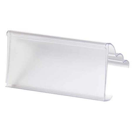 Clear Plastic Label Holder, 3 in L, 1 29/64 in W