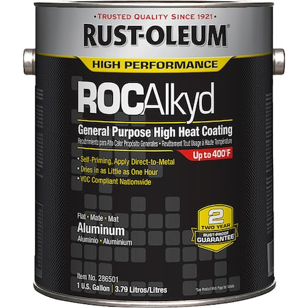 Heat Resistant Coating, Aluminum, 1gal, Can