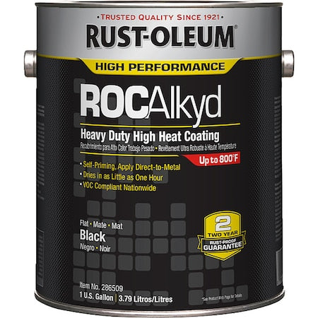 Heat Resistant Coating, Black, 1 gal, Can
