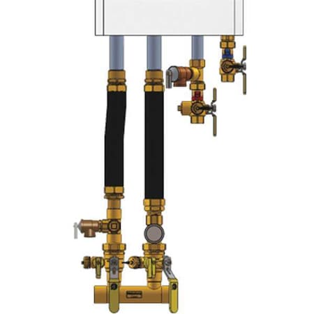 Boiler Inst Kit,1in,1inFIP,Dbl Ball Drin