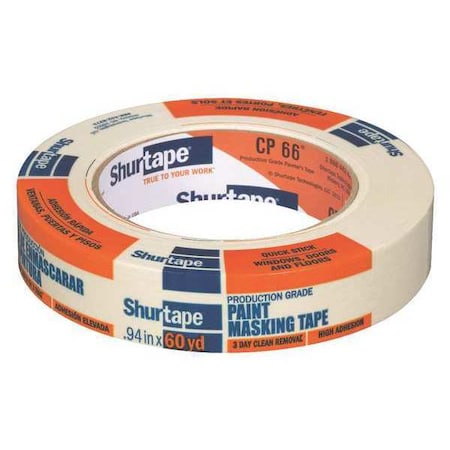 Painter's Tape, Natural, 24 mm W, 55 m L, 5.6 mil Thick, CP 066