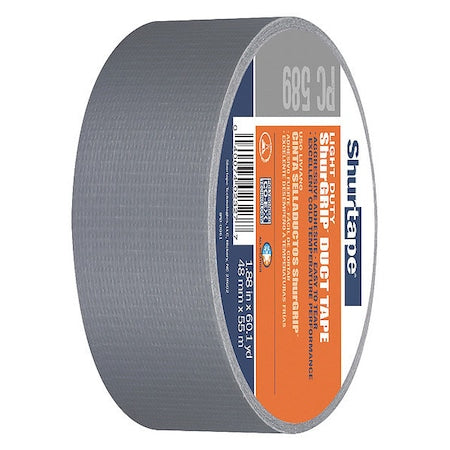Duct Tape, Silver, 60-1/8 yd L, 1-7/8 in W, PK24