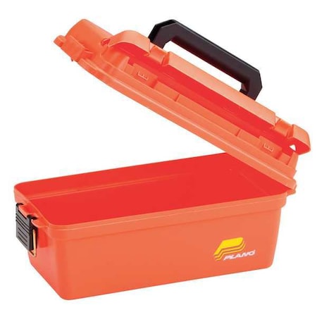 Tool Box, Plastic, Orange, 15 in W x 8 in D x 6 in H