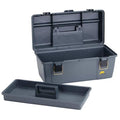Portable Tool Box, Plastic, Gray, 20 in W x 11 in D x 9 in H