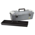 Grab N Go Tool Box, Plastic, Gray, 26 in W x 10 in D x 11 in H