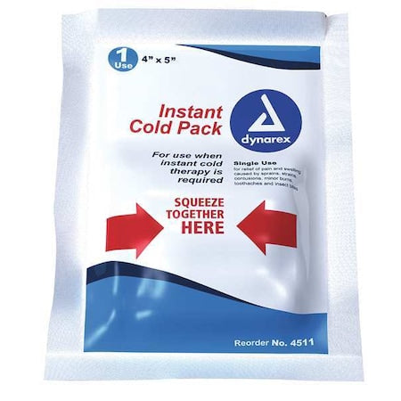 Instant Cold Pack, White, 4inL x 5inW, PK24