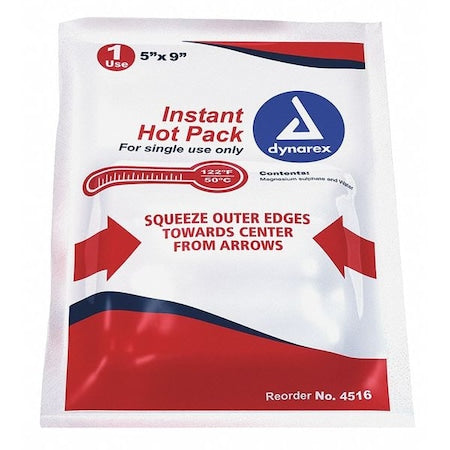 Instant Hot Packs, White, 5inL x 9inW, PK24