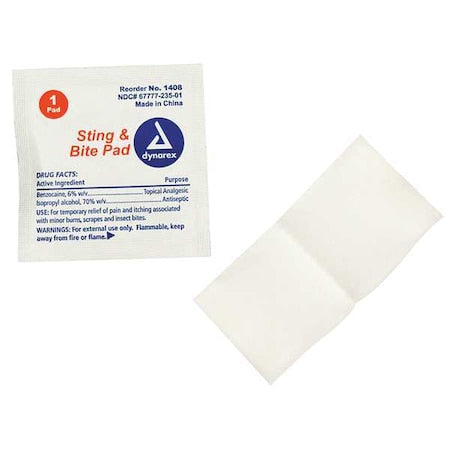 Bite and Sting Pads, Kit, Corrugate Case, PK3000