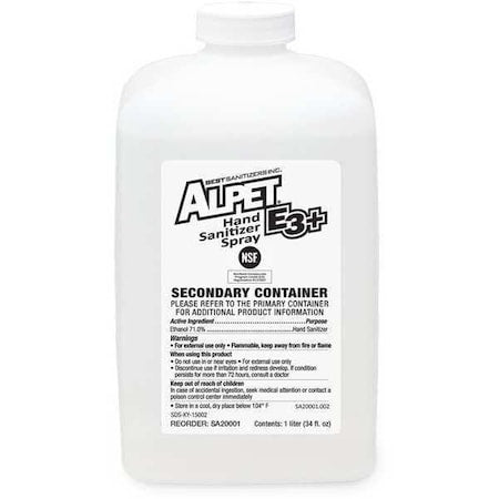 Secondary Container, Clear, 7"H