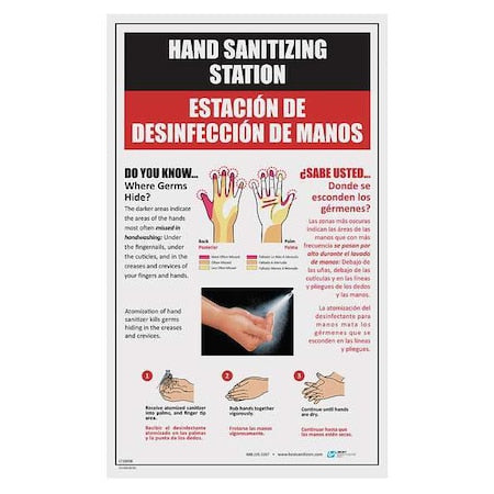 Bilingual Hand Sanitizing Poster