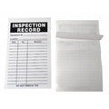 Inspection Record Label, Not Applicable, Paper, 5 in H x 3 in W, White, Rectangle, 25 PK