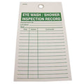 Tag, Eyewash, Vinyl, 3 3/16 in H x 5 3/4 in W, White, Rectangle, 25 PK