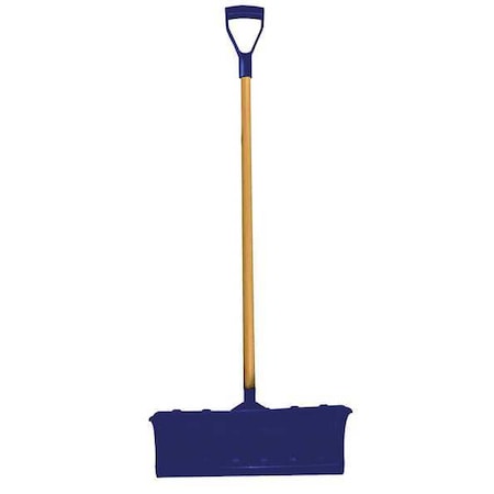 Snow Shovel, 22 1/4 in W x Plastic Blade, 42 in L Wood Handle