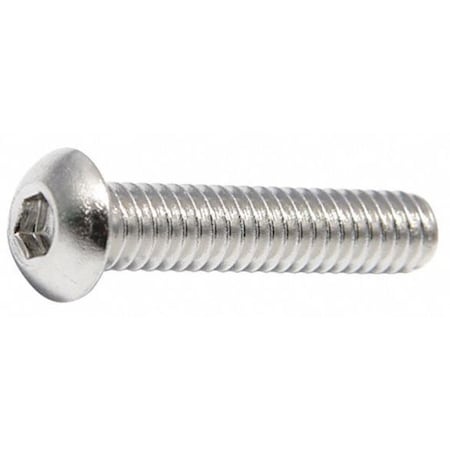 5/16"-18 Socket Head Cap Screw, Button, NL-19 18-8 Stainless Steel, 1 in Length, 25 PK