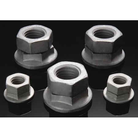 2-Piece Wedge Lock Nut, 1/2"-13, Steel, Grade 8, Zinc Plated, 50 PK