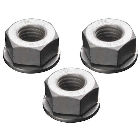 Heavy Hex with Washer Lock Nut, 3/4"-10, Steel, Grade 8, Black Oxide, 20 PK
