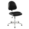 Vinyl Desk Chair, 15-1/2" to 21", No Arms, Black