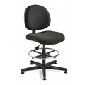 Fabric Task Chair, 23" to 33", No Arms, Black
