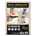 Eliminator Leakproof, Slip Resistant Drop Cloth, White, 12 ft L x 15 ft W