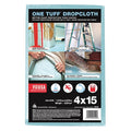 Extra Heavy Duty, Leakproof/Slip Resistant Drop Cloth, Polyester/Pulp, 4 ft x 15 ft. 10 mil Thick