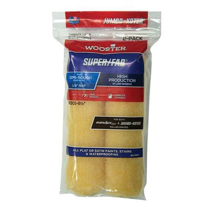 6-1/2" Mini Paint Roller Cover, 1/2" Nap, Knit Fabric