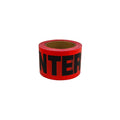 Barricade Tape, Danger Do Not Enter, Red, 3 in Wide x 300 ft Length, Polyethylene, 2 mil