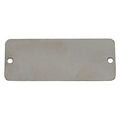 Blank Tag, Stainless Steel, 1 in H x 3 in W, Silver, Rectangle, 100 PK
